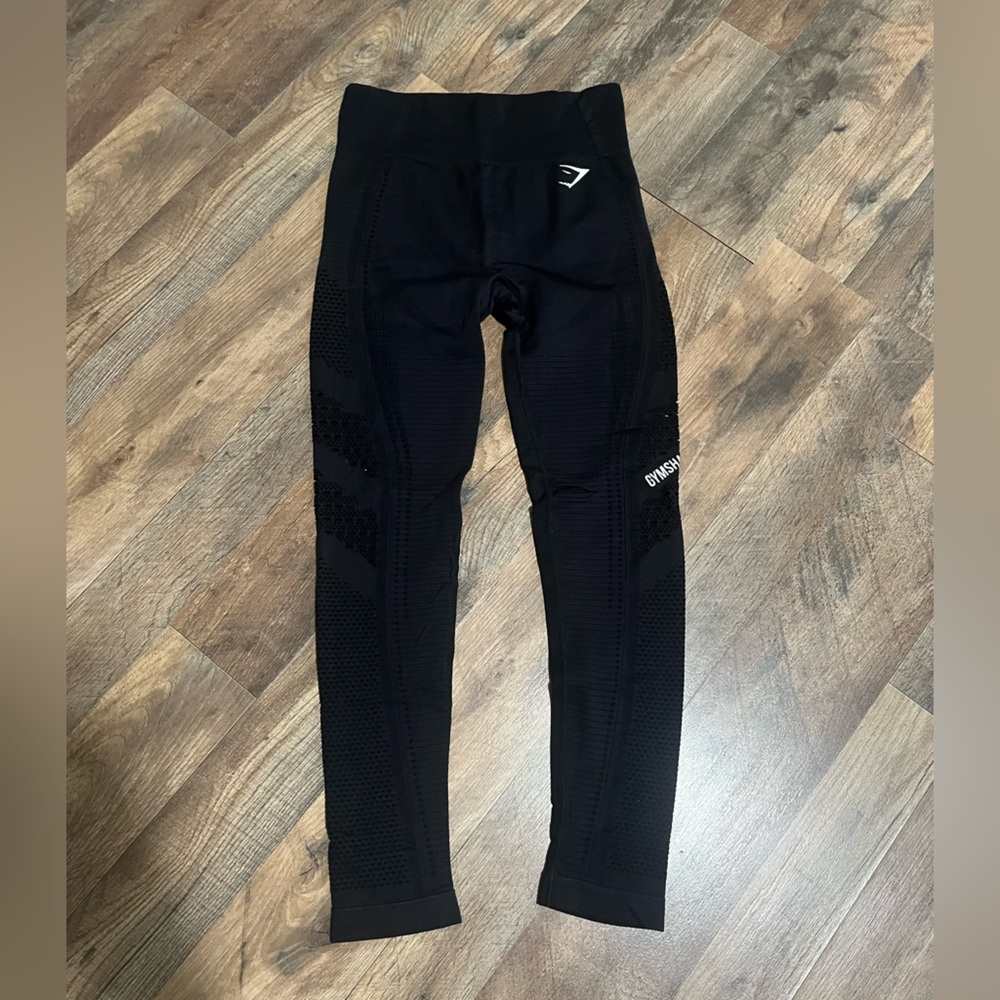 Gymshark Midnight Black Leggings with cutout design